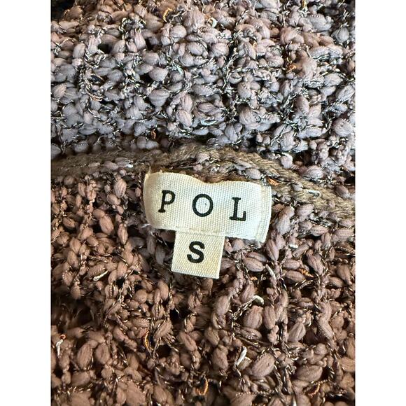 POL Cuddly Brown Knit Bell Sleeve Cardigan Sweater S NWOT - Picture 8 of 8